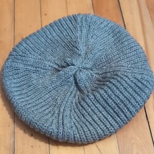 Wool Grey/Beige Beret Made In Canada